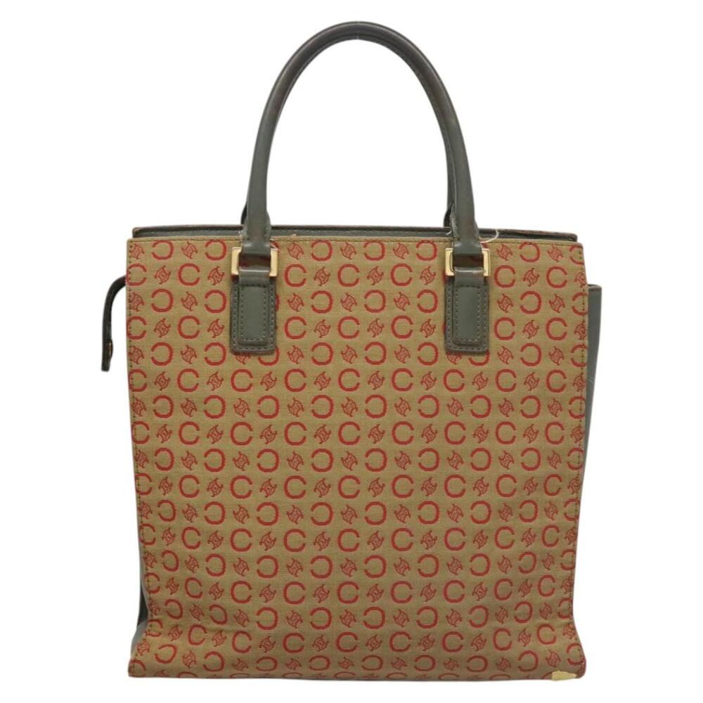 CELINE C Macadam Canvas Hand Bag Beige Gold - Picture 3 of 12